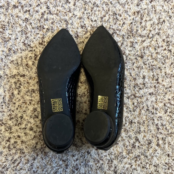 JEFFREY CAMPBELL Vinny Round Kitten Heel Black Pointed Toe 7,5 Great Condition - Picture 6 of 7